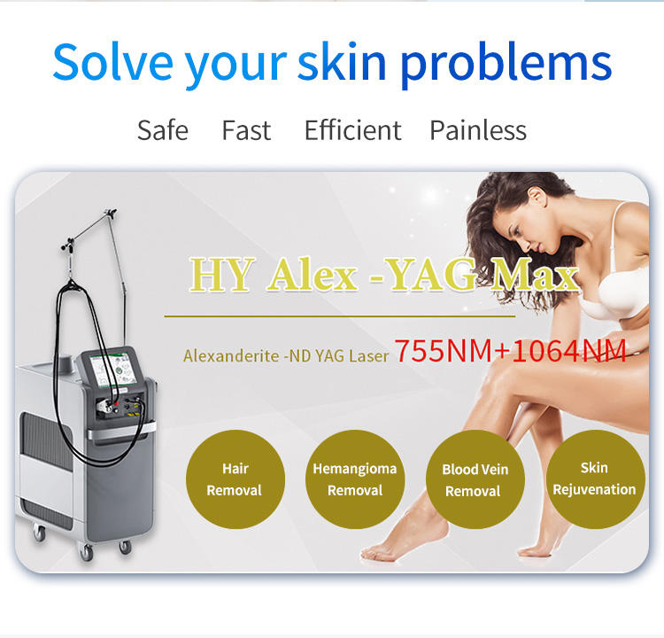 ND YAG Hair Removal Alexandrite Laser Machine