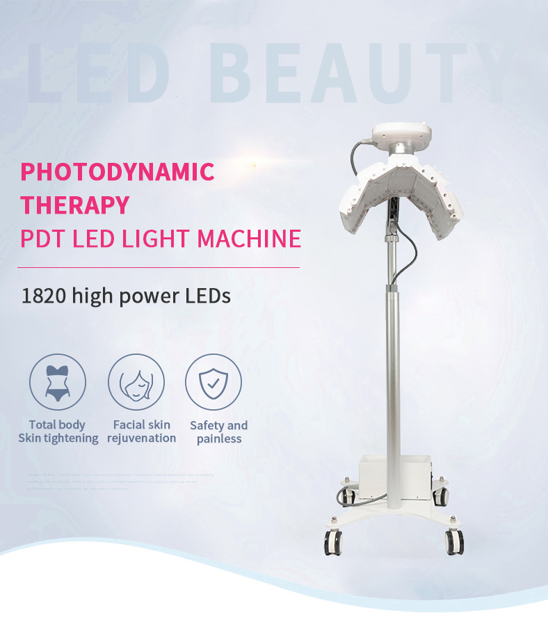 PDT LED Red Yellow Blue Infrared Facial Photodynamic Therapy System