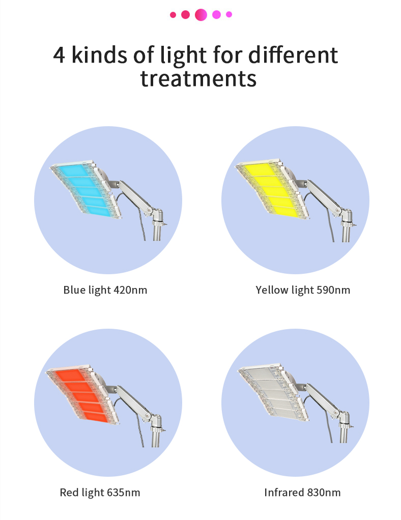 PDT LED Red Yellow Blue Infrared Facial Photodynamic Therapy System