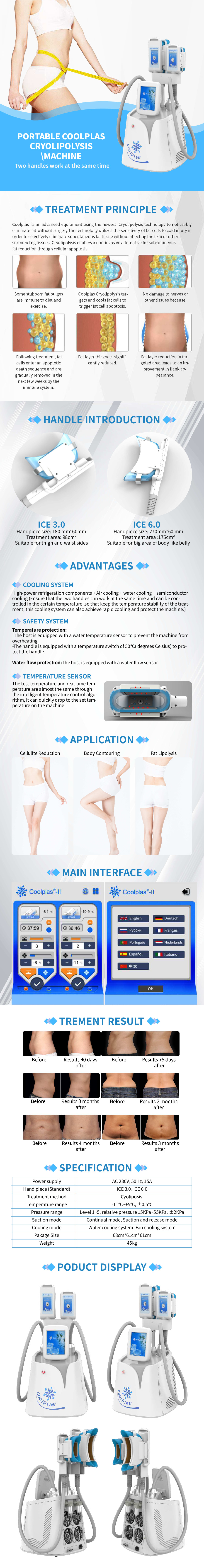 Portable Cryolipolysis Body Slimming Machine
