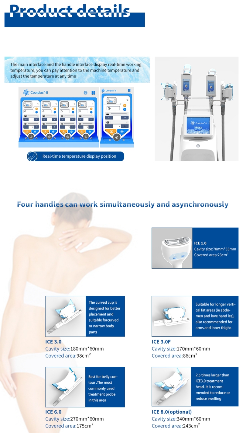 Latest Coolplas Cryolipolysis 5 Handles Freezing Slimming Machine SCV-104