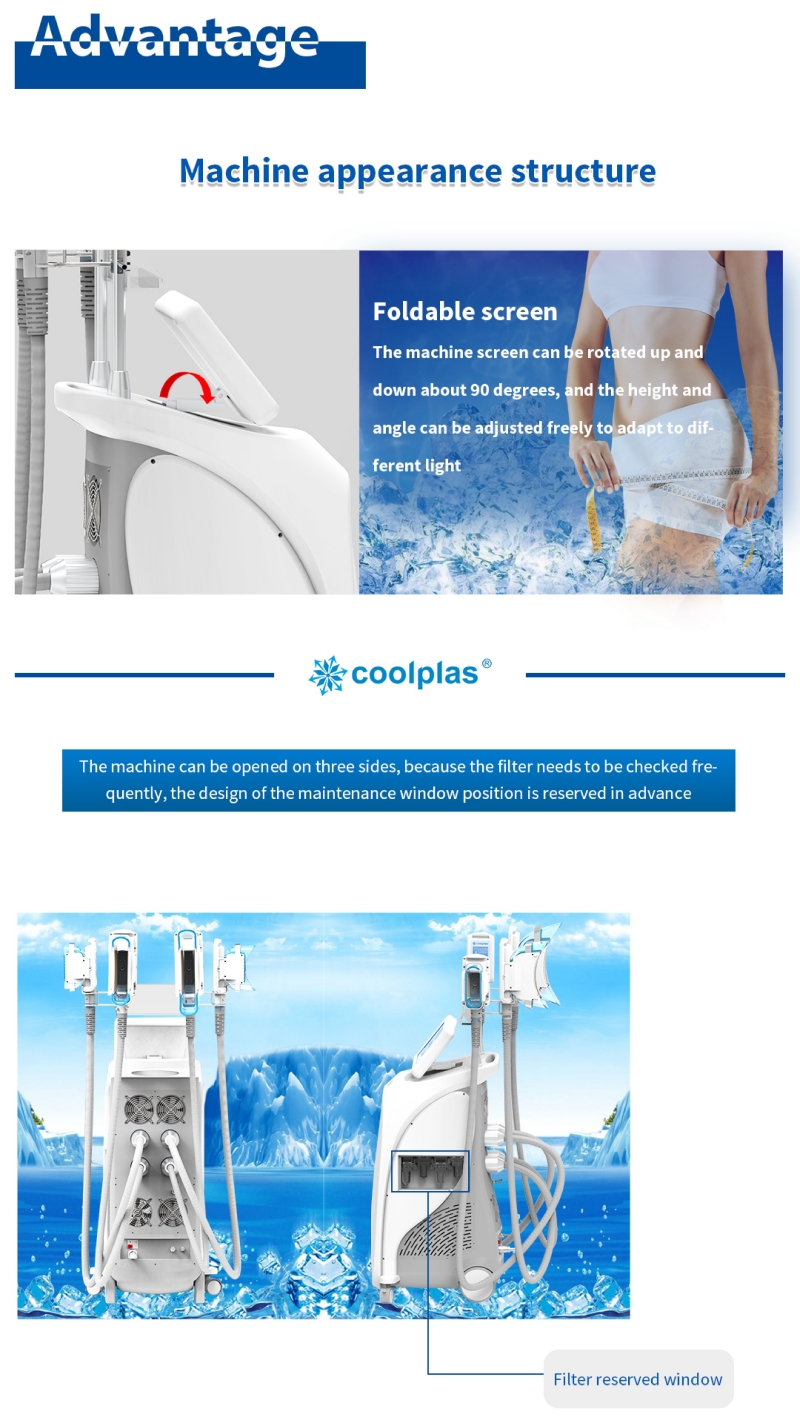 Latest Coolplas Cryolipolysis 5 Handles Freezing Slimming Machine SCV-104