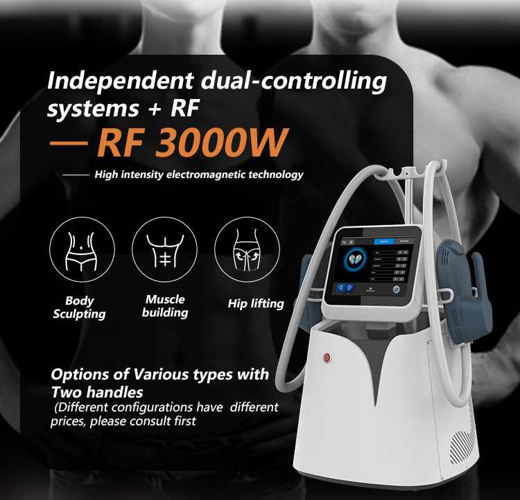 Portable EMS RF Body Slimming Muscle Sculpting 2/4 handles Machine