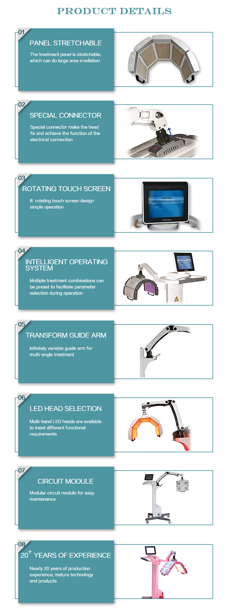 PDT LED Photodynamic Therapy Skin Rejuvenation Machine