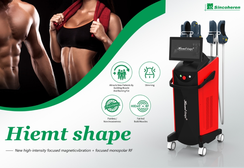 New Hiemt RF EMS Body Sculpting 4 Handes Machine