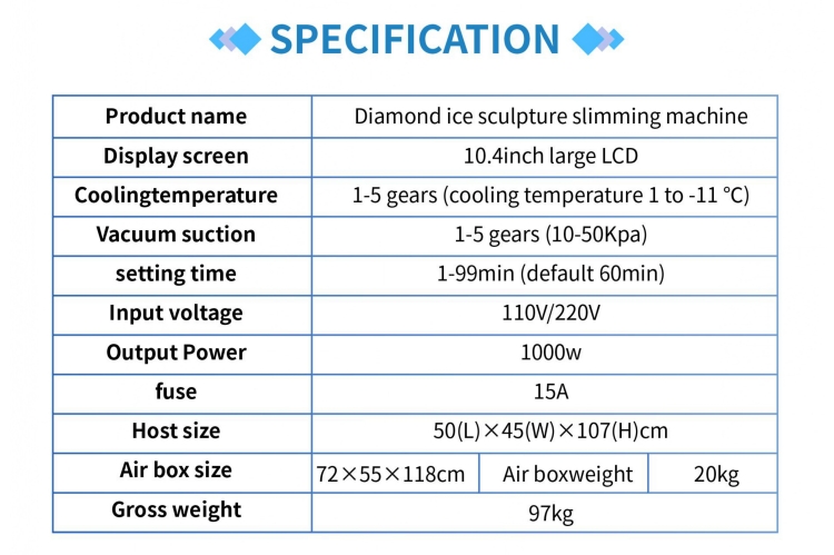 Cryolipolysis 360° Fat Sculpting 4 Handles Machine