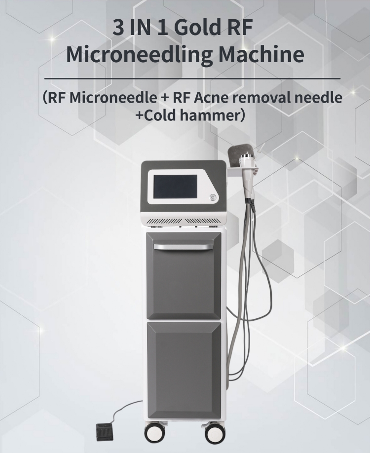 3 In 1 Microneedle RF Acne Removal Cold Hammer Machine