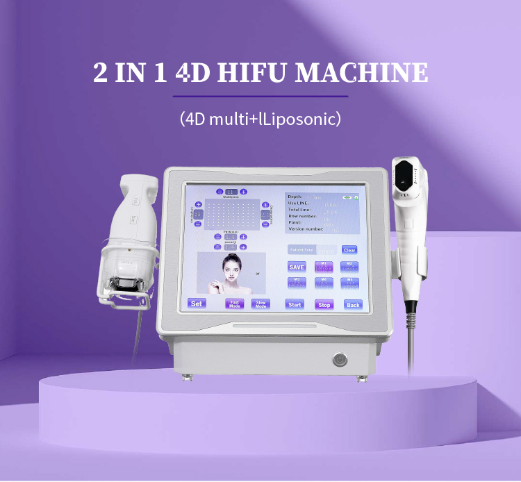 4D HIFU Liposonic 2 in 1 Skin Tightening Slimming Machine