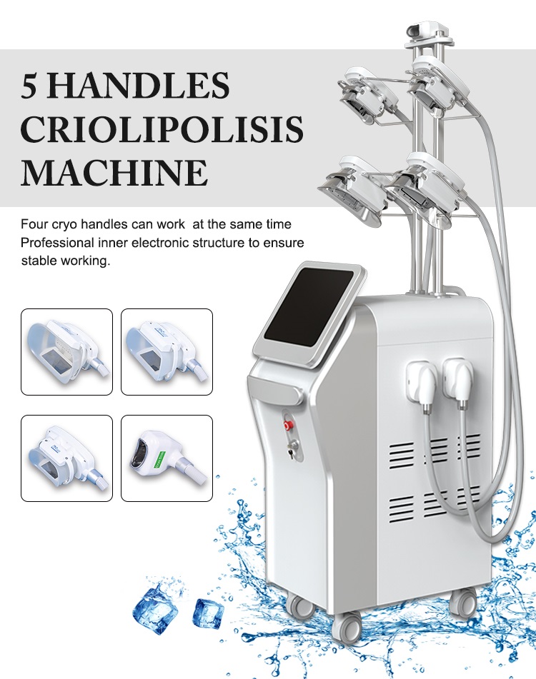 5 Handles Cryolipolysis Fat Removal Machine