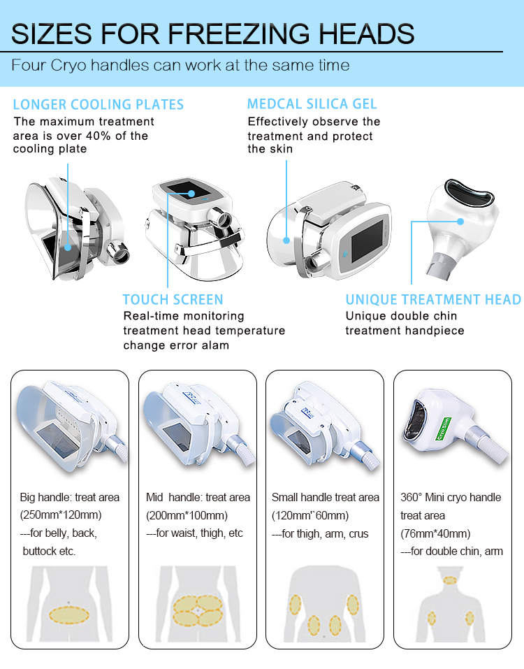 5 Handles Cryolipolysis Fat Removal Machine