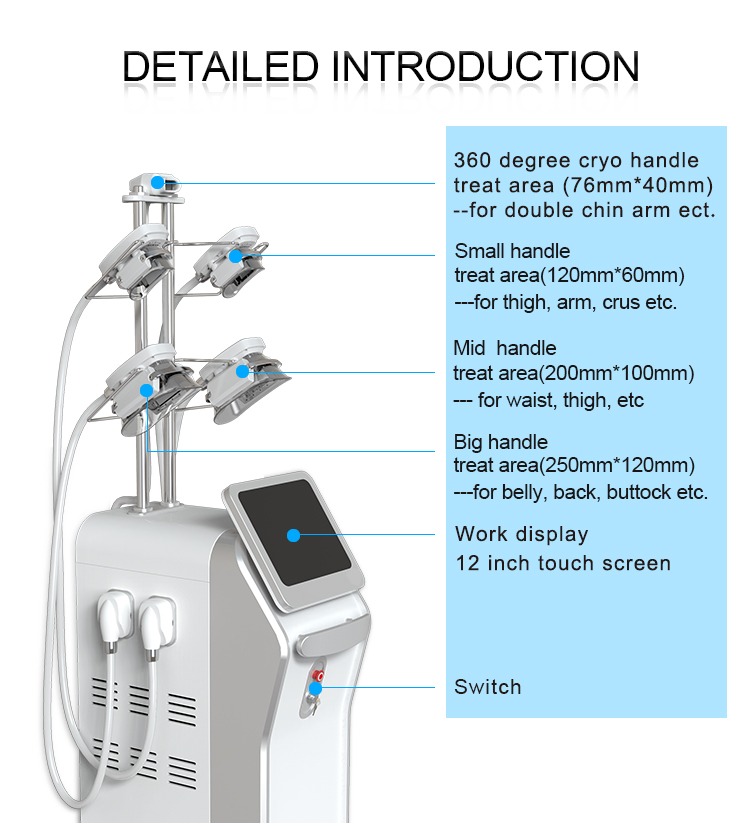 5 Handles Cryolipolysis Fat Removal Machine