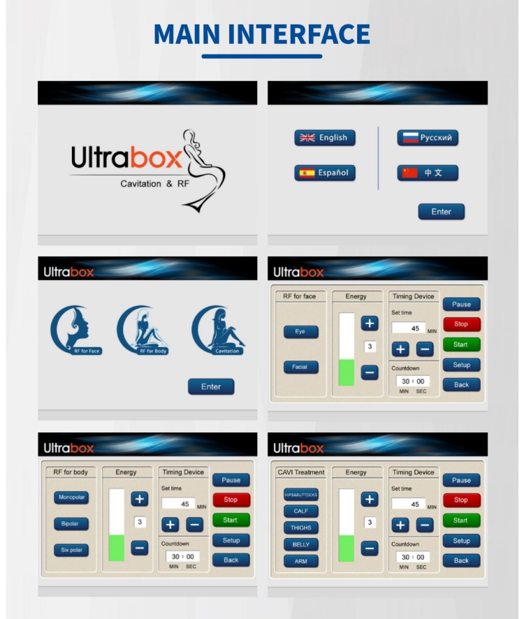 6 In 1 Ultra-Box RF Cavitation Macine