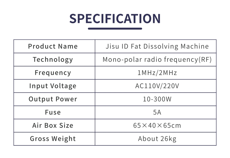 Monopolar RF ID Fat Dissolving Machine