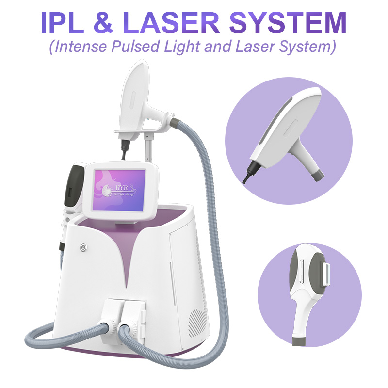 2 in 1 IPL & ND YAG Laser Skin Rejuvenation Tattoo Hair Removal Machine