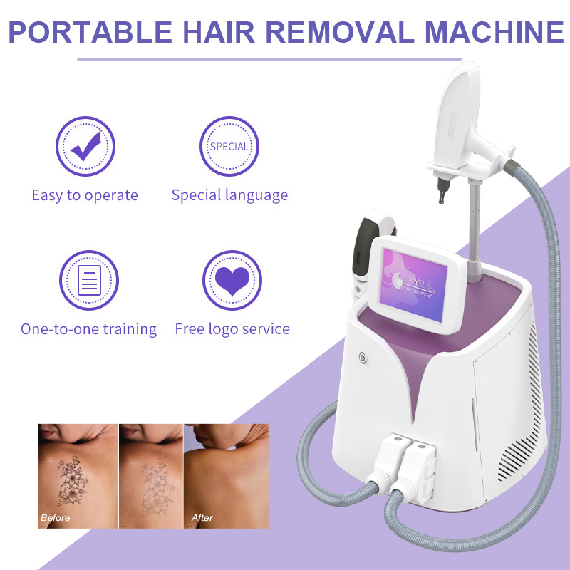 2 in 1 IPL & ND YAG Laser Skin Rejuvenation Tattoo Hair Removal Machine