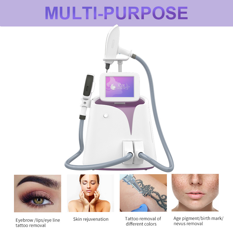 2 in 1 IPL & ND YAG Laser Skin Rejuvenation Tattoo Hair Removal Machine