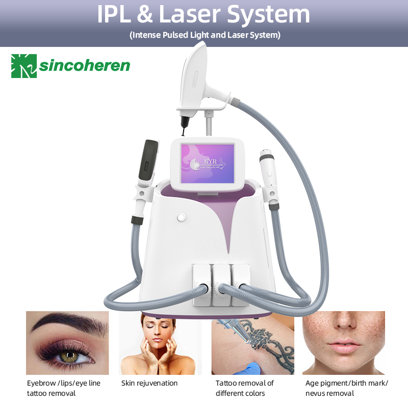 3 in 1 IPL & ND YAG & RF Skin Rejuvenation Hair Removal Machine